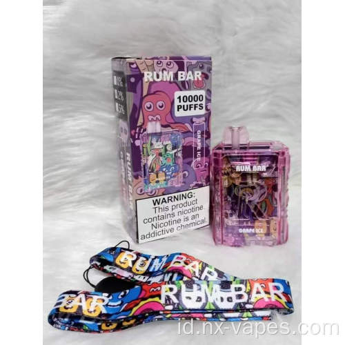 Rum Bar Populer Terbaik 10kpuffs Disposable Vape Whoesale